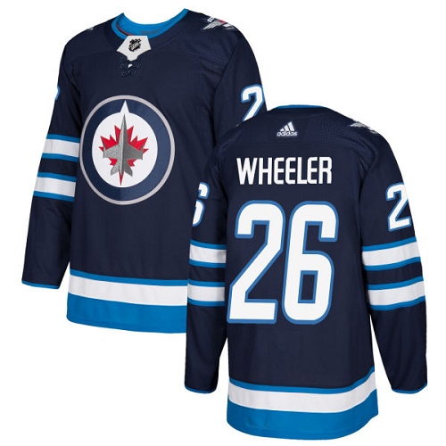 Adidas Winnipeg Jets #26 Blake Wheeler Navy Blue Home Authentic Stitched Youth NHL Jersey->youth nhl jersey->Youth Jersey